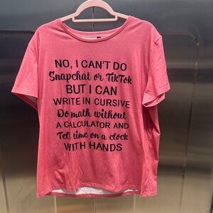 Pink Graphic T-Shirt with Fun Text